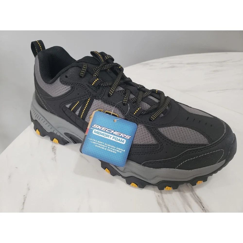 NEW NO BOX SZ 9 - Skechers Shoes Trail Hike Sport Black‎ Memory Foam Lace 237527